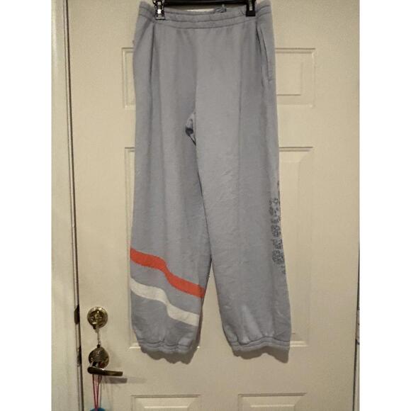 Free People Movement blue/grey logo sweat pants sz M #1415 new w/ tags - Picture 5 of 5